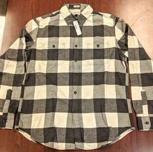 J.Crew Herringbone Flannel Large Classic Fit